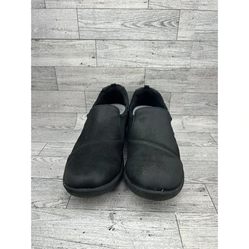 Cloudsteppers‎ by Clarks Black Slip On Comfort Loafers Casual Walking Shoes Sz 8